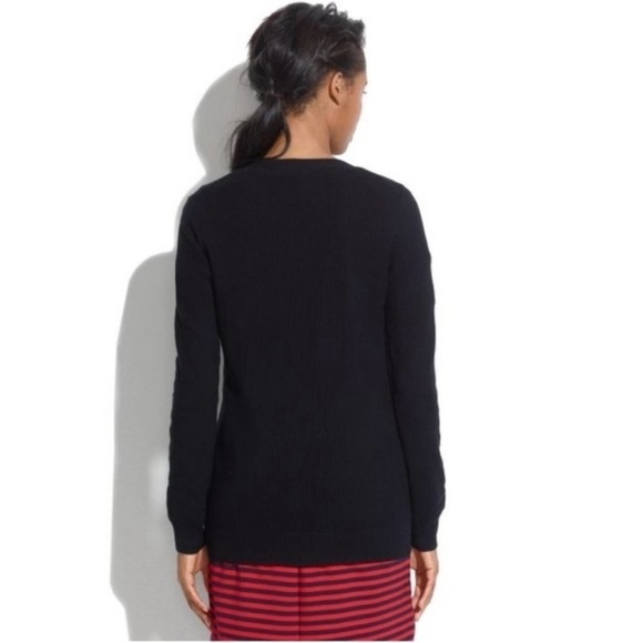 Madewell Inlet Button Up Long Sleeve Cotton Cardigan in Black Small - Picture 2 of 13